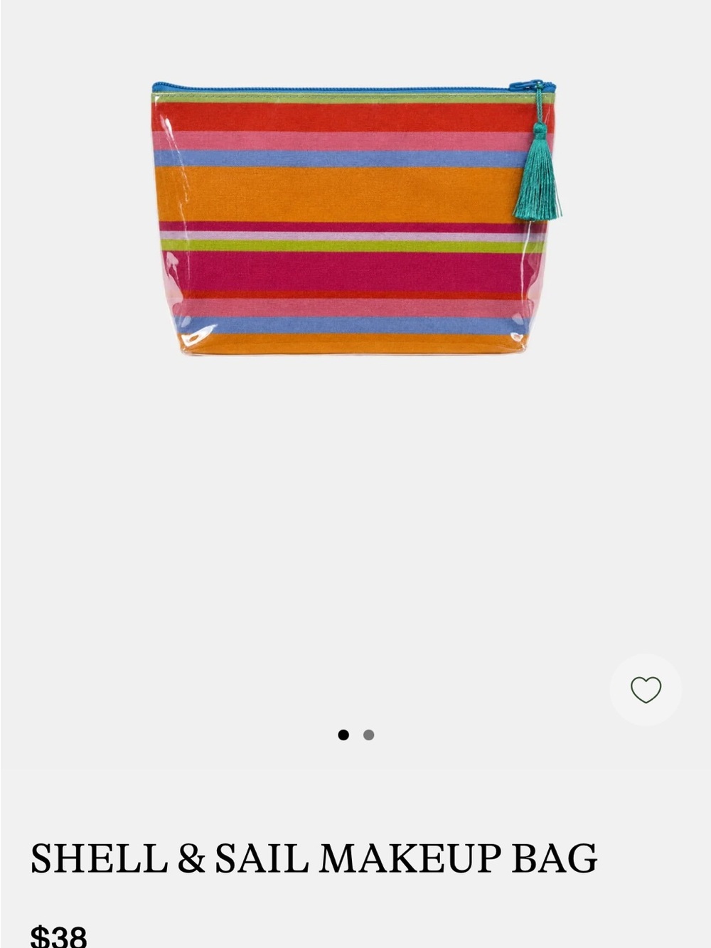 Dairy Boy shell and sail makeup bag popsicle stripe